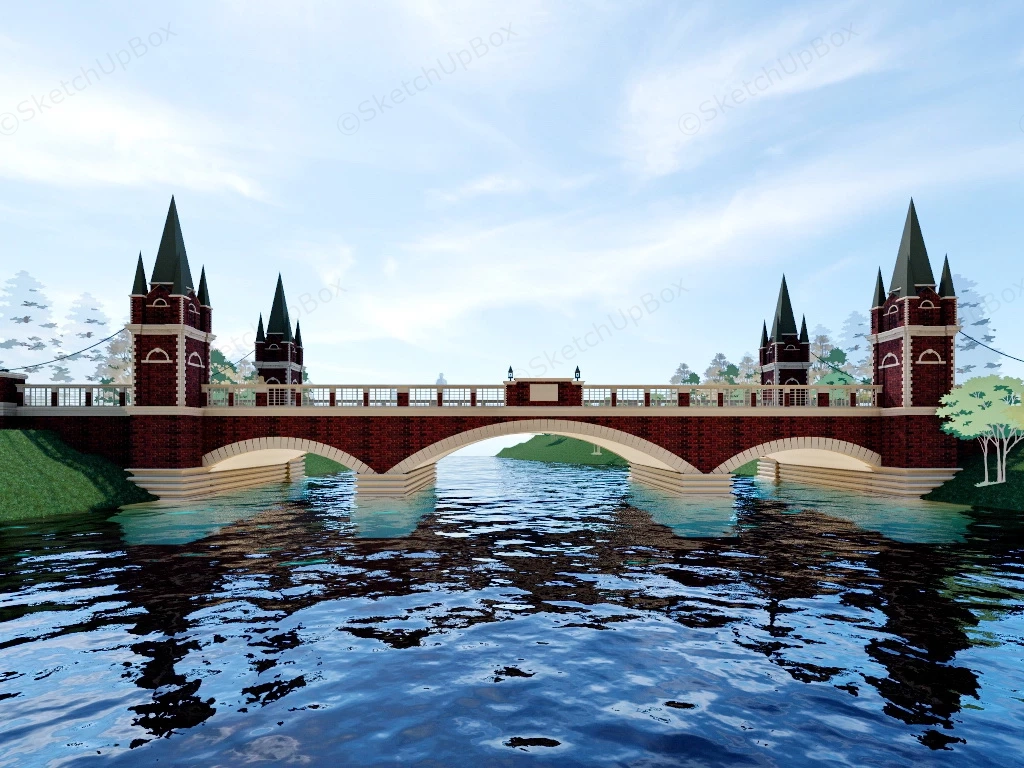 Brick Arch Bridge sketchup model preview - SketchupBox