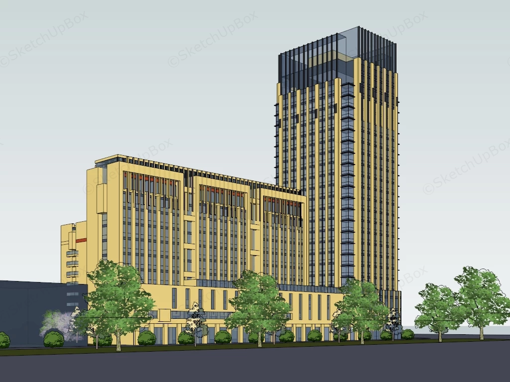 City Office Buildings sketchup model preview - SketchupBox