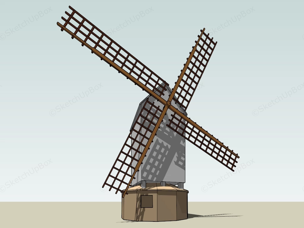 Old Windmill sketchup model preview - SketchupBox