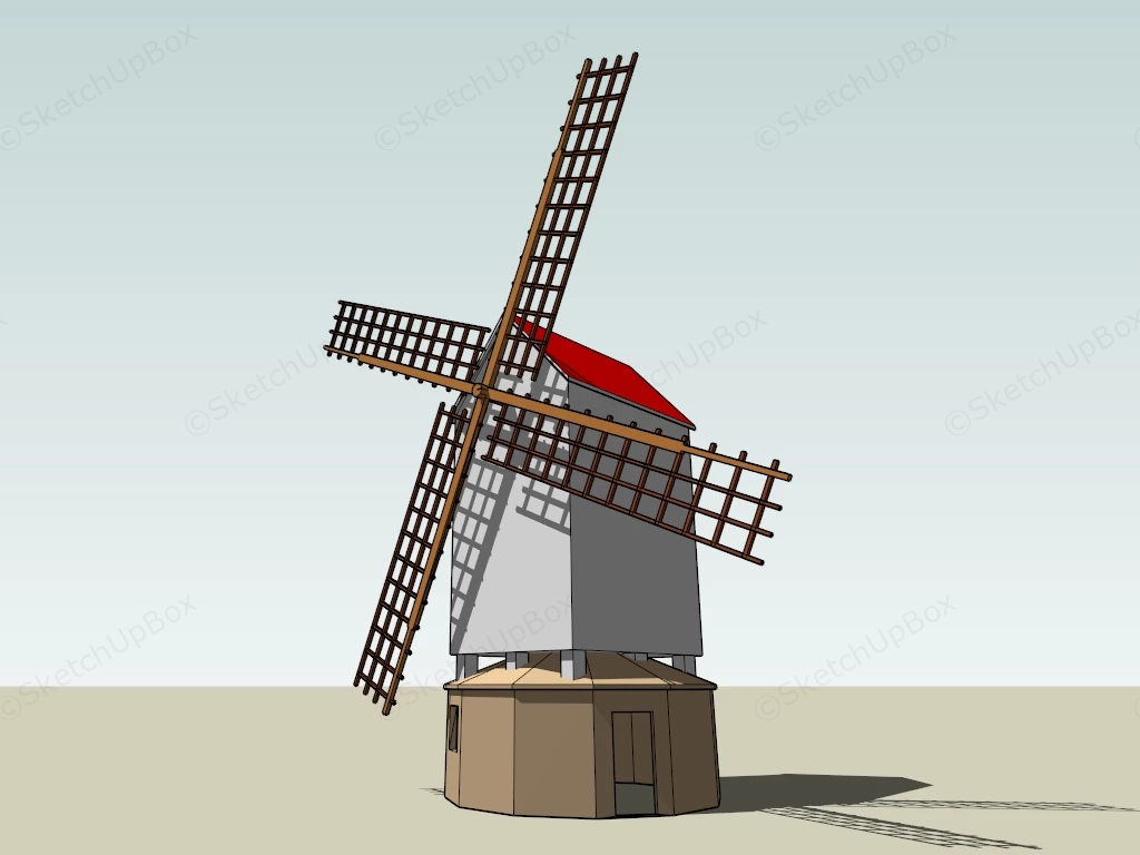 Old Windmill sketchup model preview - SketchupBox