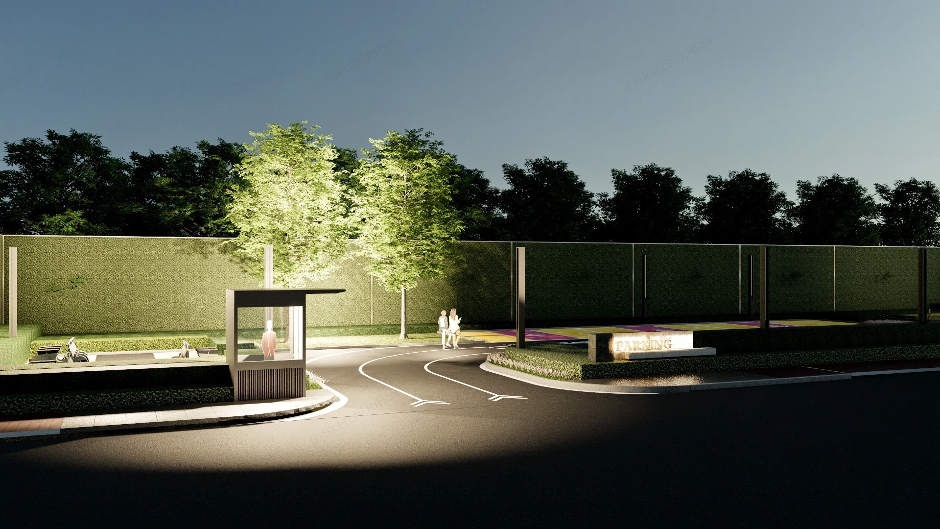 City Car Parking sketchup model preview - SketchupBox