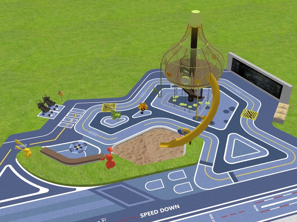 Small Outdoor Playground sketchup model preview - SketchupBox