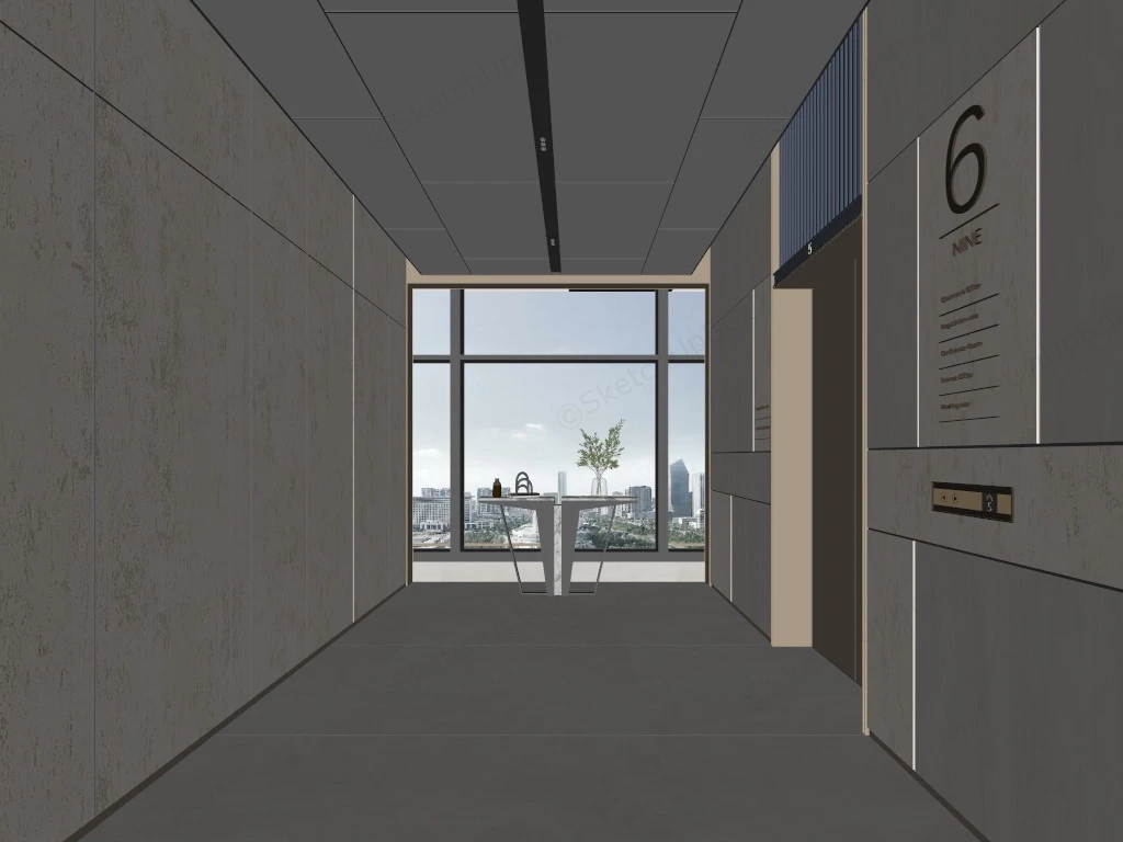 Office Elevator sketchup model preview - SketchupBox