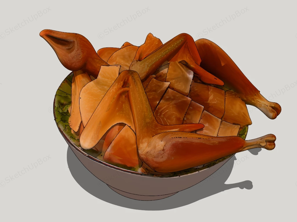 Chinese Roast Chicken sketchup model preview - SketchupBox