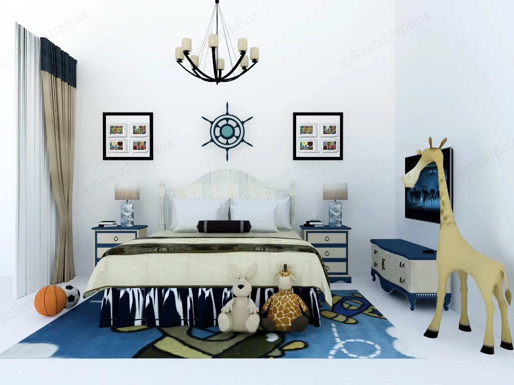 Kids Bedroom Furniture Sets sketchup model preview - SketchupBox
