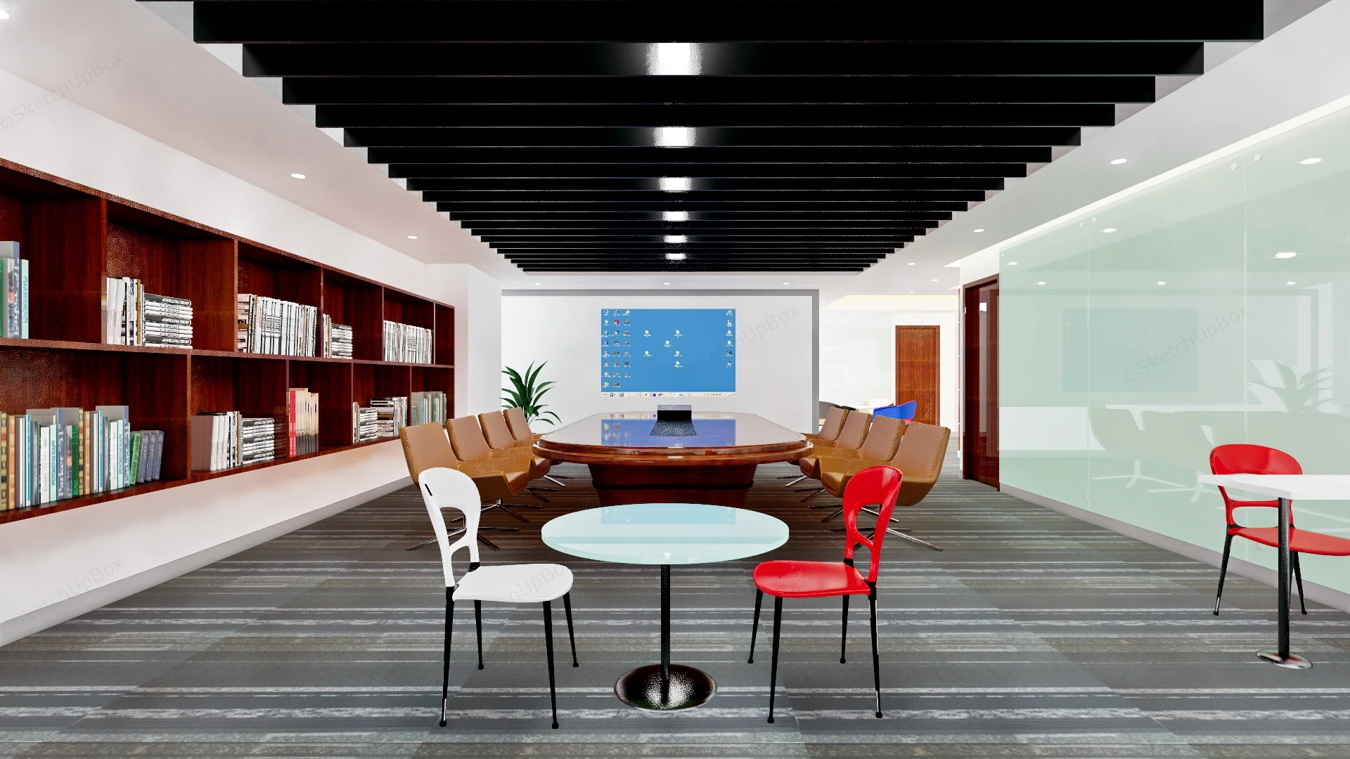 Meeting Room Interior Design sketchup model preview - SketchupBox