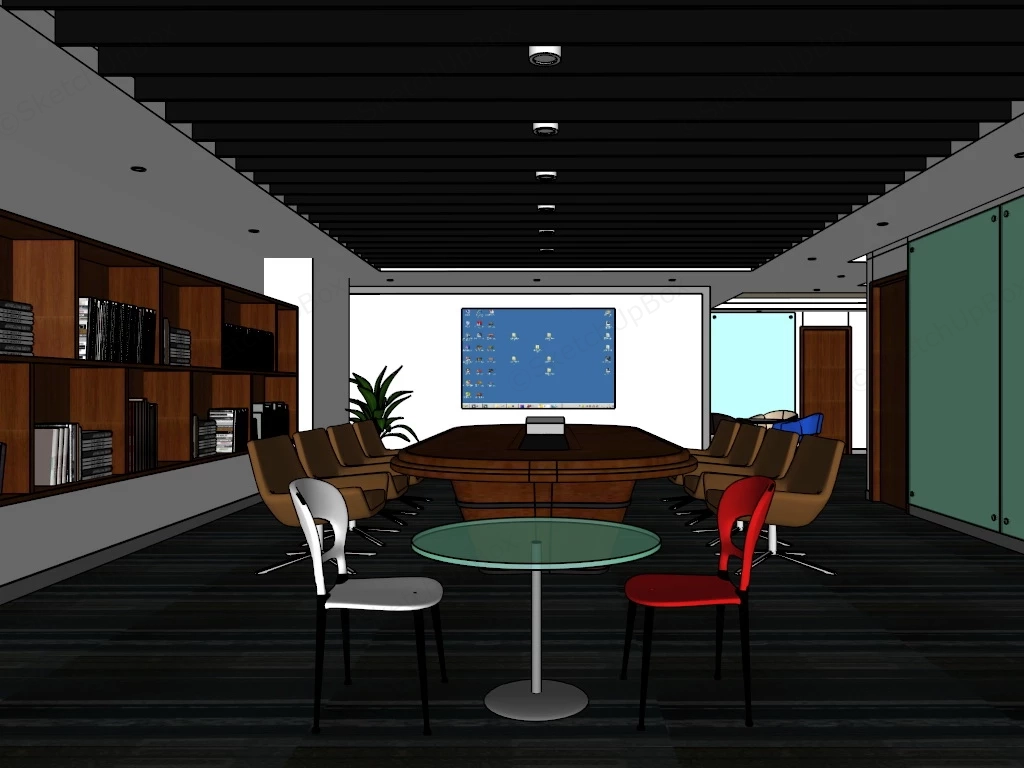 Meeting Room Interior Design sketchup model preview - SketchupBox