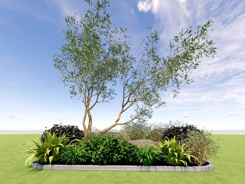 Landscape Bed Design sketchup model preview - SketchupBox