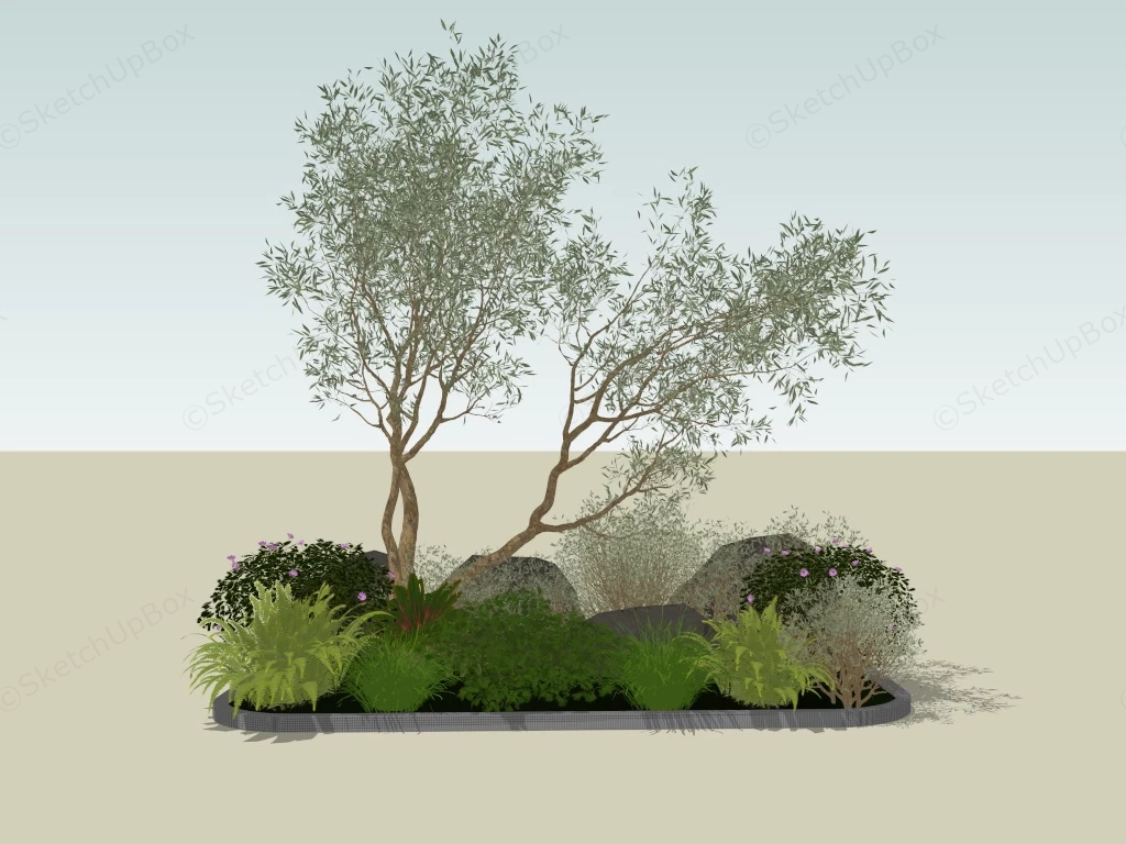 Landscape Bed Design sketchup model preview - SketchupBox