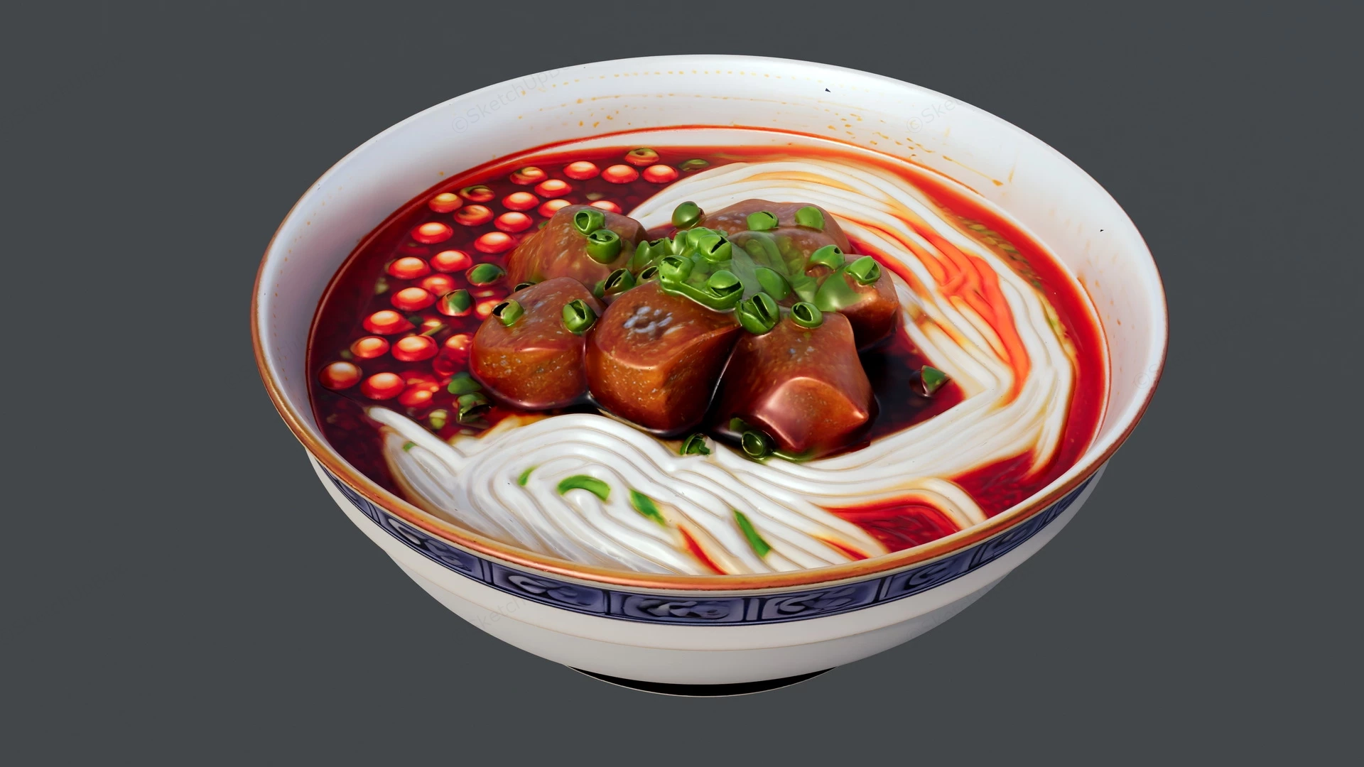 Beef Noodles sketchup model preview - SketchupBox