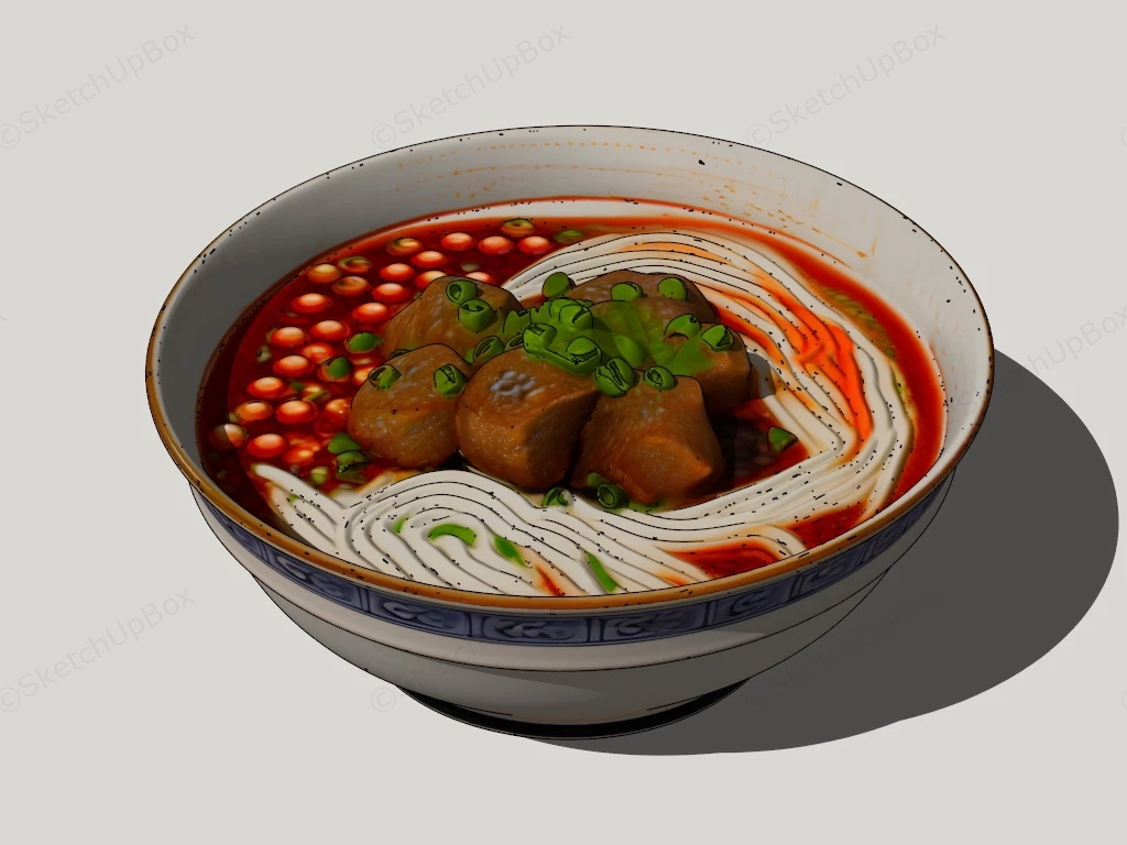 Beef Noodles sketchup model preview - SketchupBox