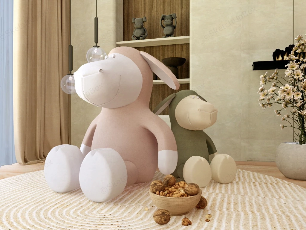 Giant Stuffed Animals sketchup model preview - SketchupBox