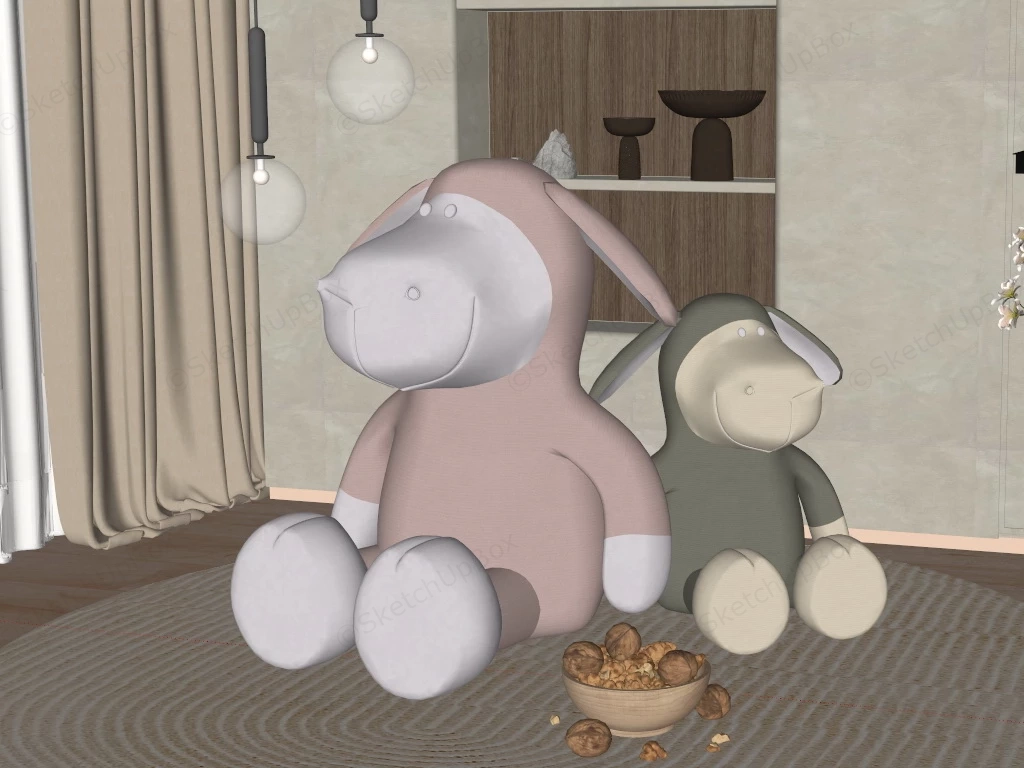 Giant Stuffed Animals sketchup model preview - SketchupBox