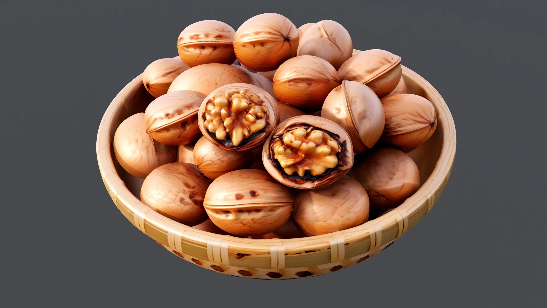 Basket Of Walnuts sketchup model preview - SketchupBox