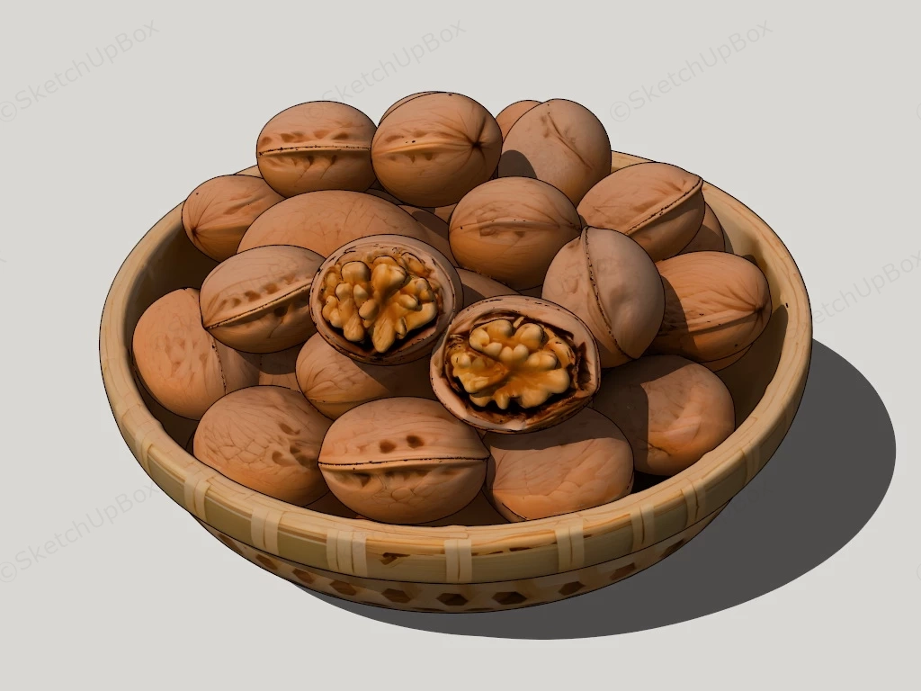 Basket Of Walnuts sketchup model preview - SketchupBox