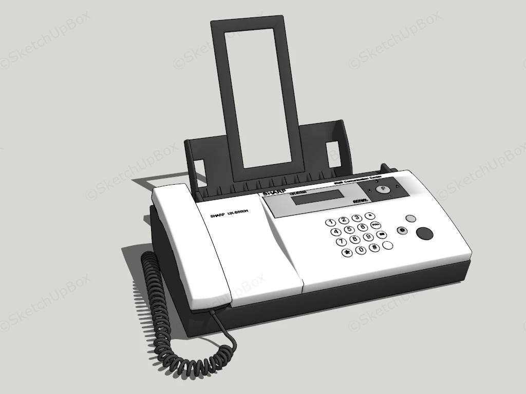 Office Fax Machine sketchup model preview - SketchupBox