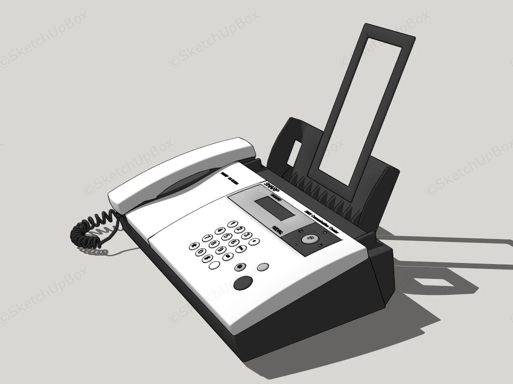 Office Fax Machine sketchup model preview - SketchupBox