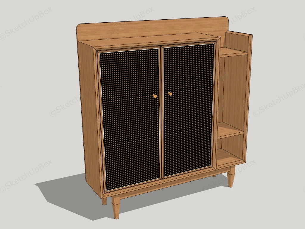Rattan Buffet Sideboard sketchup model preview - SketchupBox