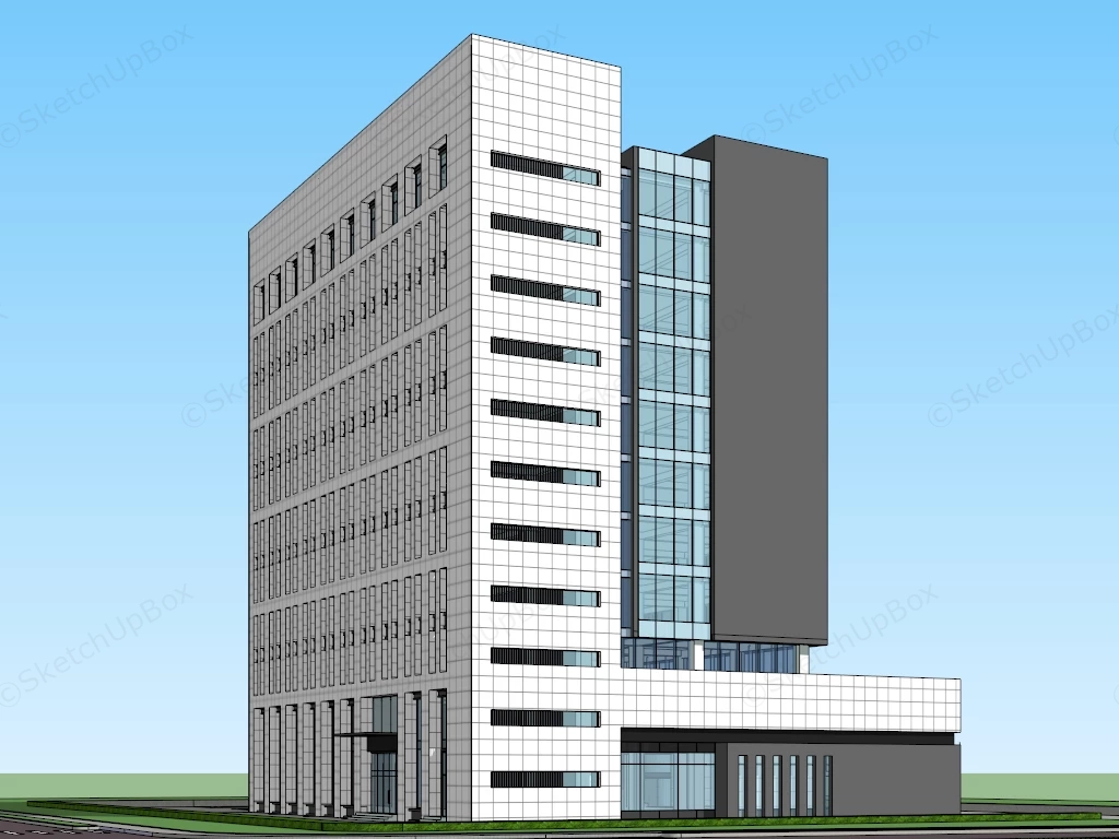 Modern Corporate Architecture sketchup model preview - SketchupBox