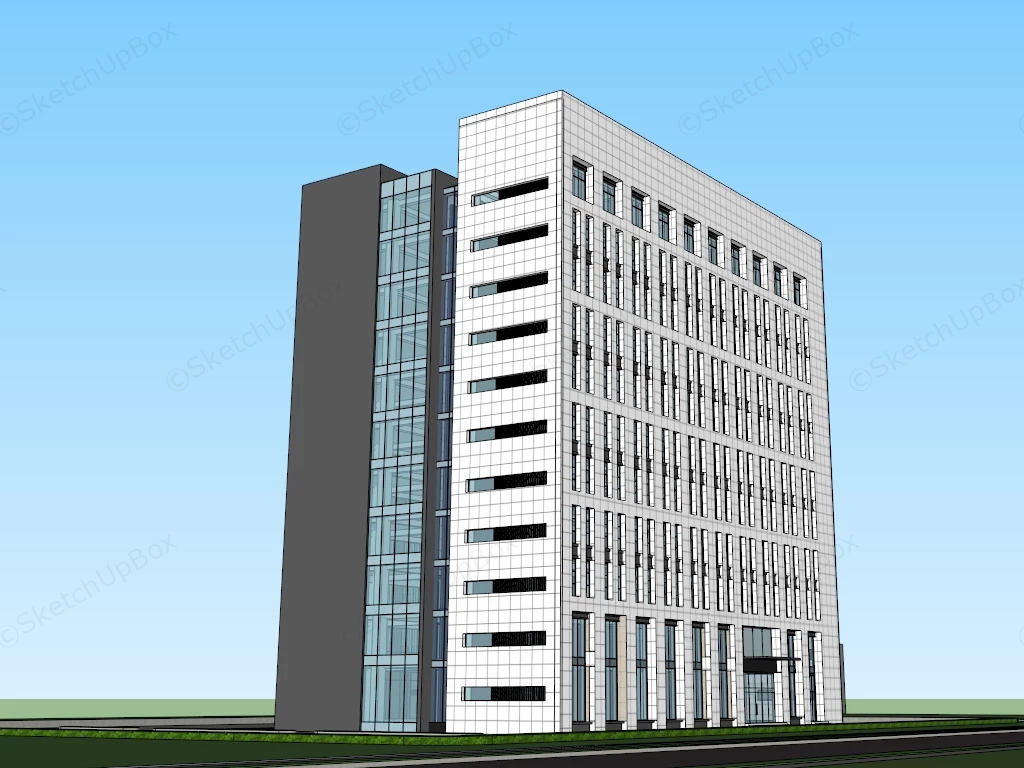 Modern Corporate Architecture sketchup model preview - SketchupBox