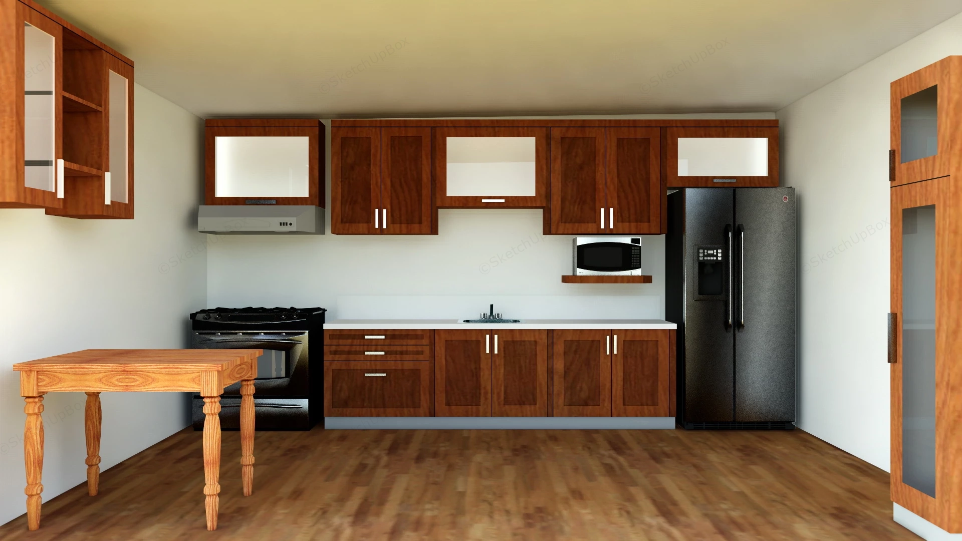 Farmhouse Kitchen sketchup model preview - SketchupBox