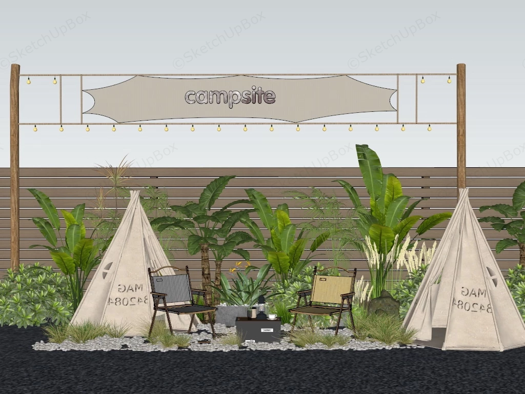 Camping Art Installation sketchup model preview - SketchupBox
