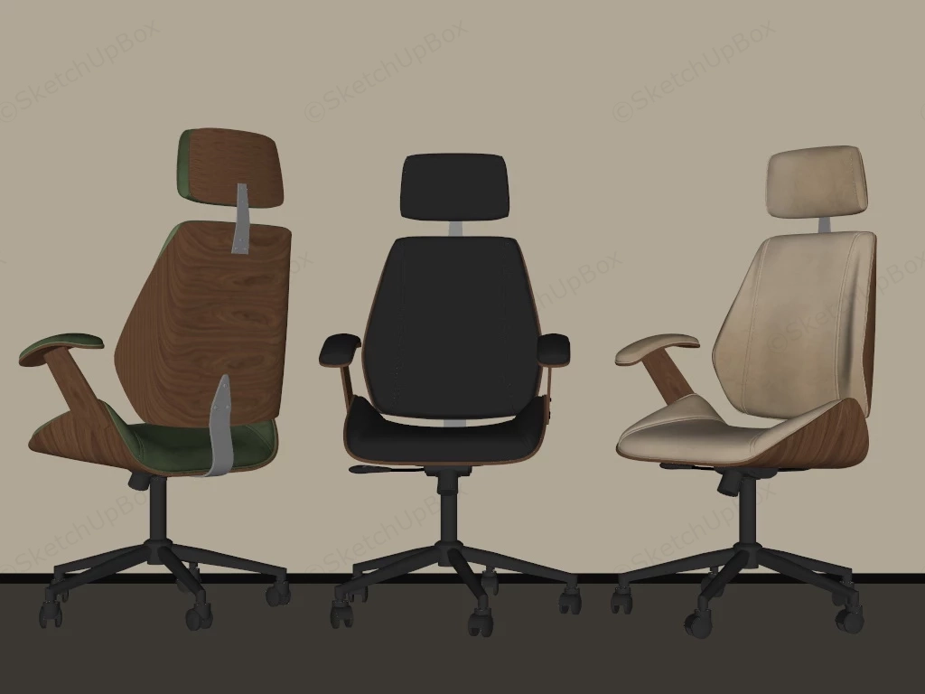 Executive Office Chairs sketchup model preview - SketchupBox