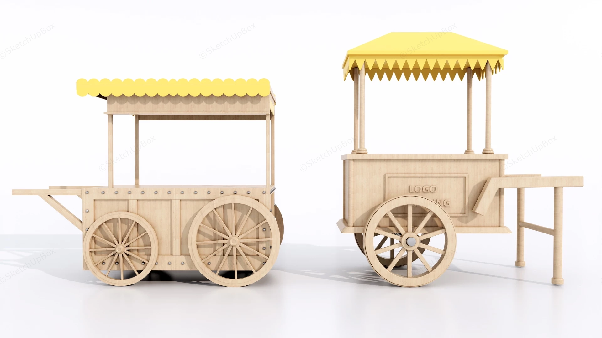 Street Food Carts sketchup model preview - SketchupBox