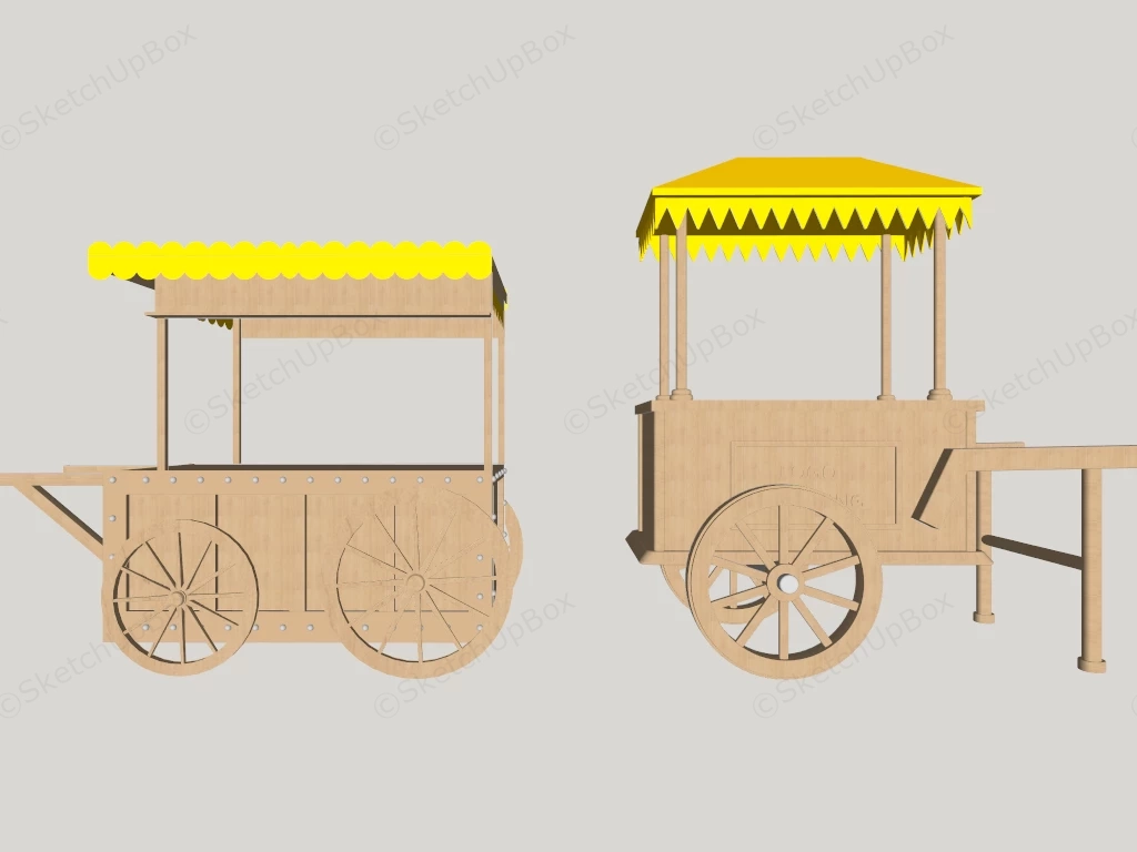 Street Food Carts sketchup model preview - SketchupBox