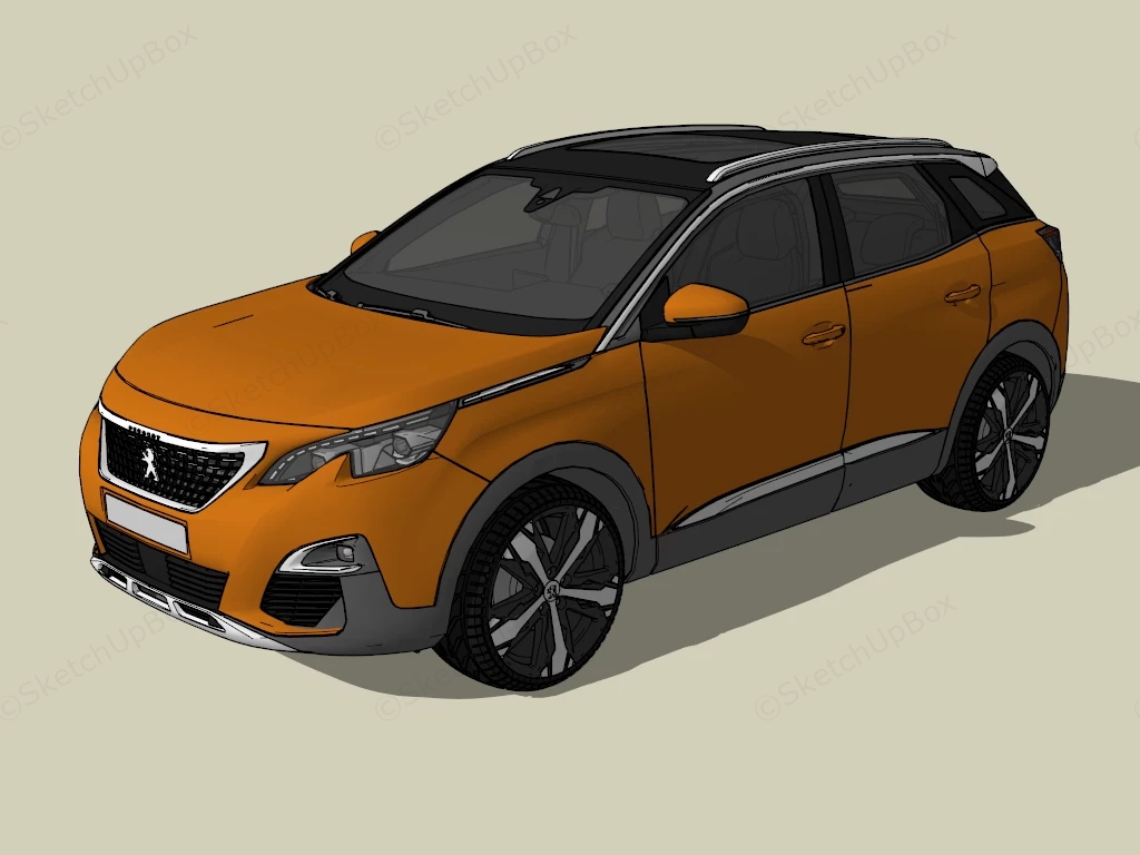 Peugeot 3008 sketchup model preview - SketchupBox
