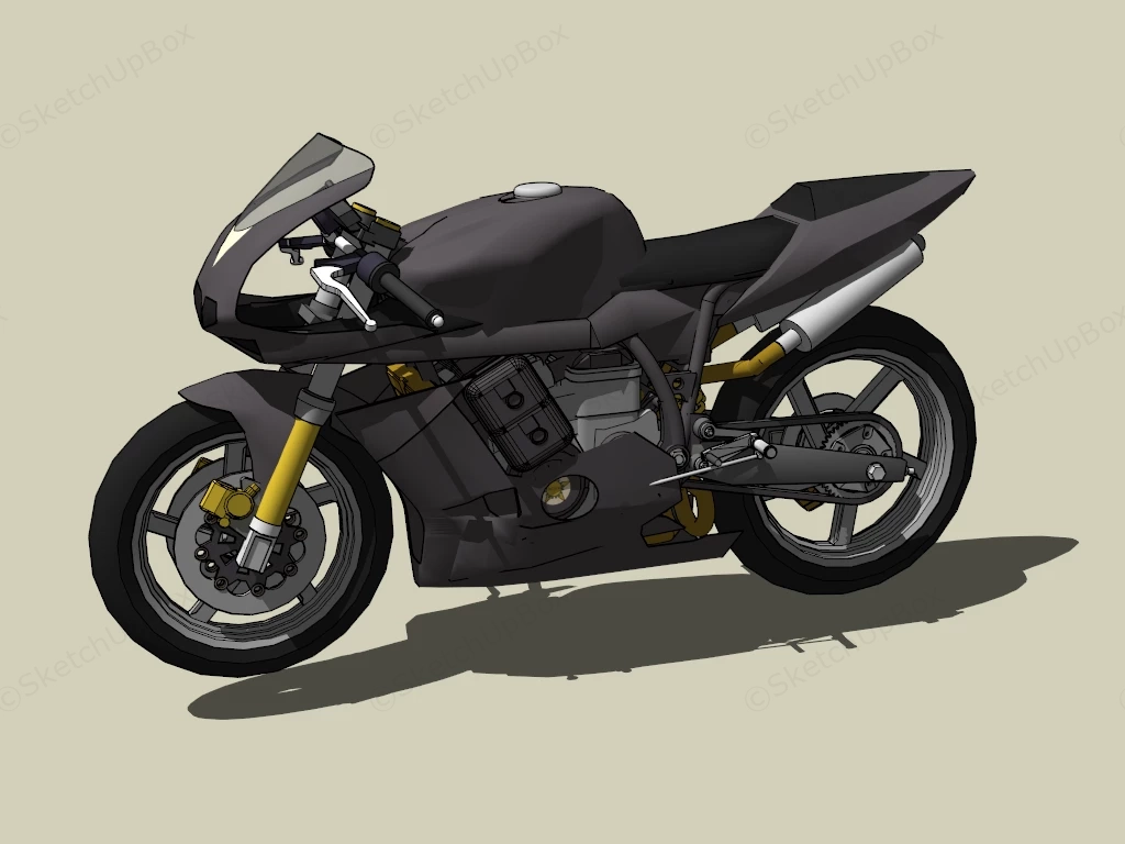 Sports Bike Motorcycle sketchup model preview - SketchupBox
