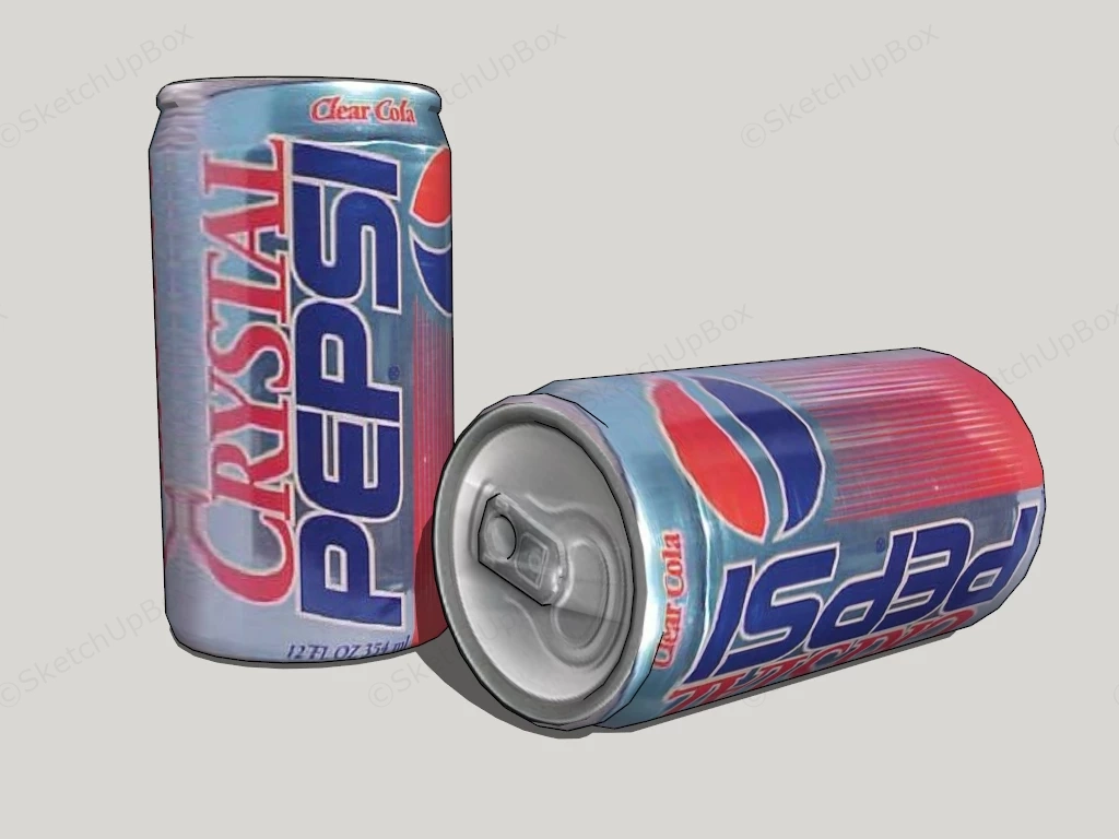 Crystal Pepsi sketchup model preview - SketchupBox