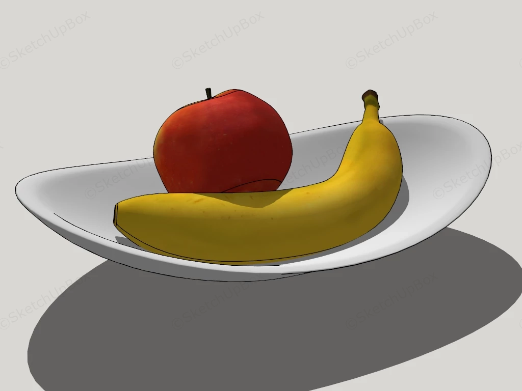 Apple And Banana sketchup model preview - SketchupBox