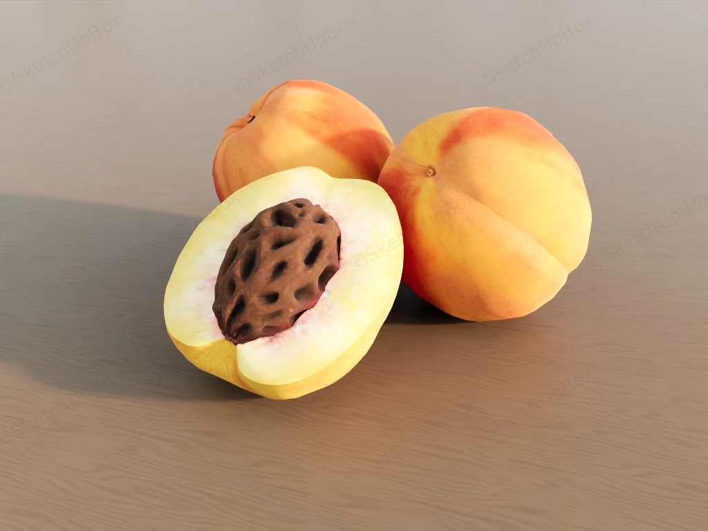 Pink Peach Fruit sketchup model preview - SketchupBox