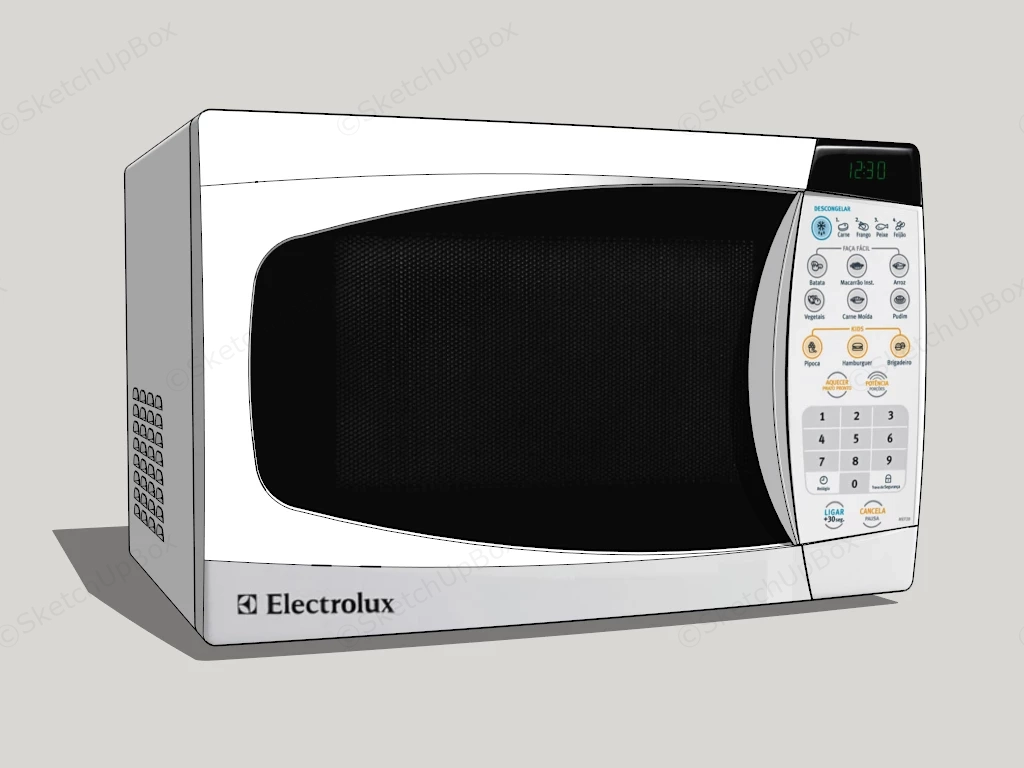 Electrolux Microwave Oven sketchup model preview - SketchupBox