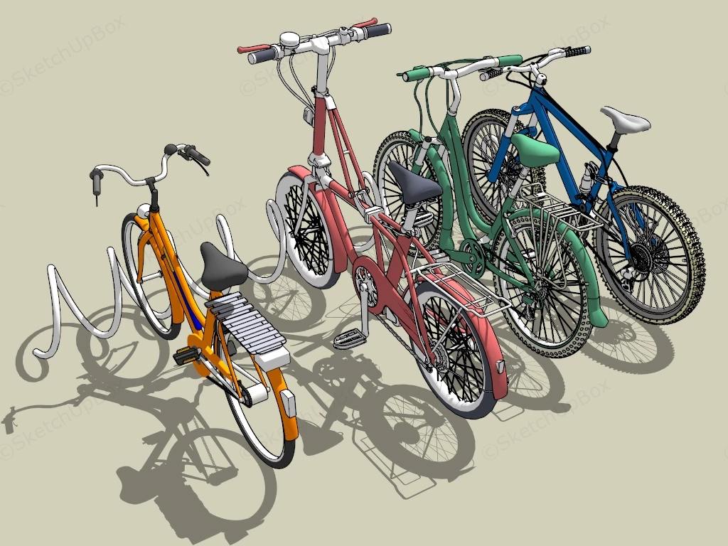 Bicycle Collection sketchup model preview - SketchupBox