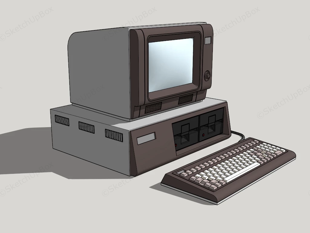 Old Vintage Computer sketchup model preview - SketchupBox