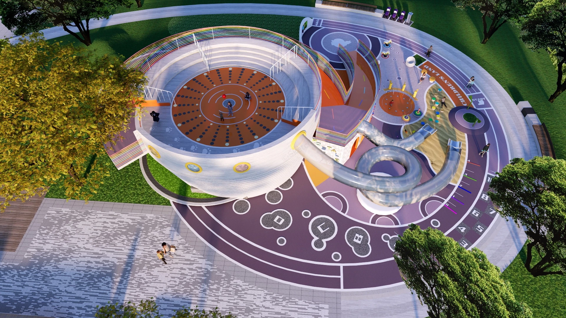 Creative Playground Design sketchup model preview - SketchupBox