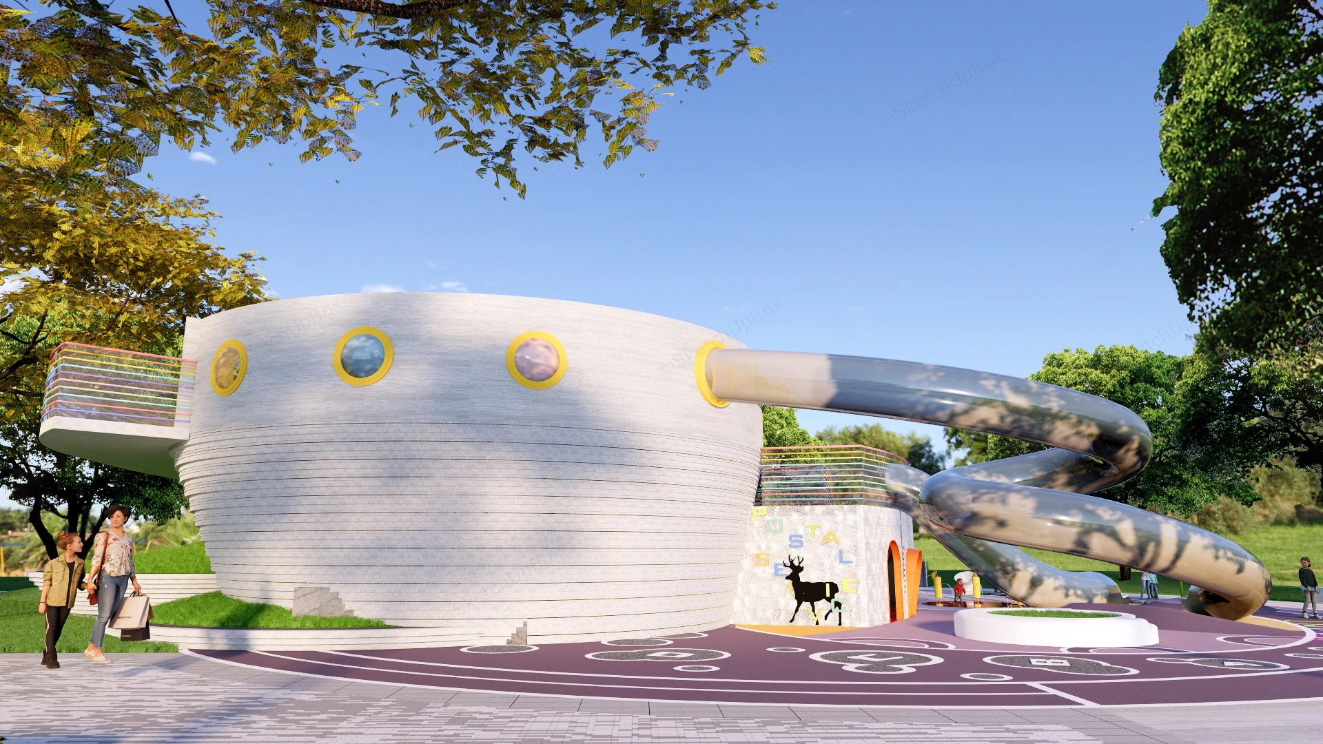 Creative Playground Design sketchup model preview - SketchupBox