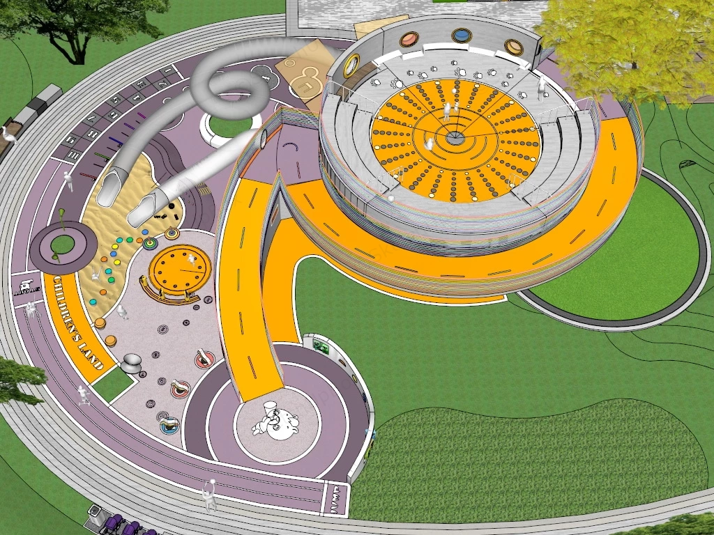 Creative Playground Design sketchup model preview - SketchupBox