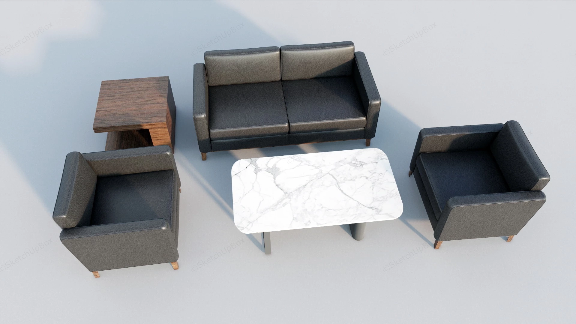 Office Sofa Set sketchup model preview - SketchupBox
