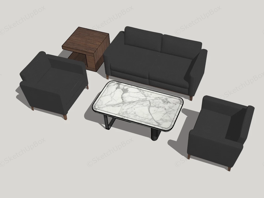 Office Sofa Set sketchup model preview - SketchupBox