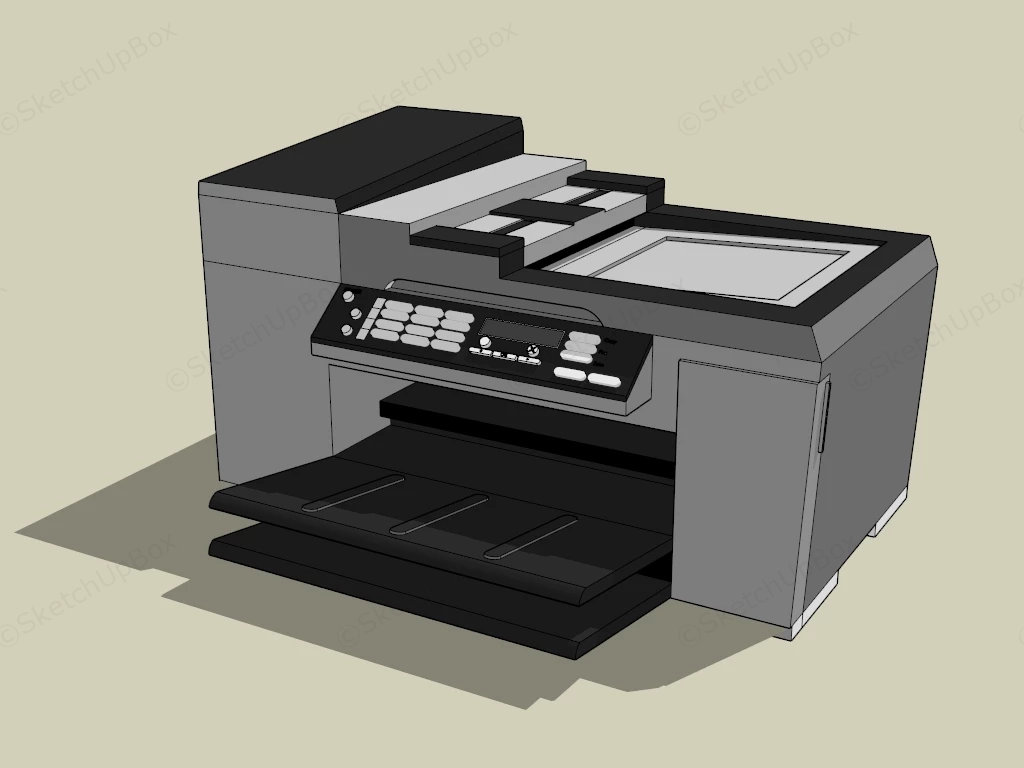 Office Copy Machine sketchup model preview - SketchupBox
