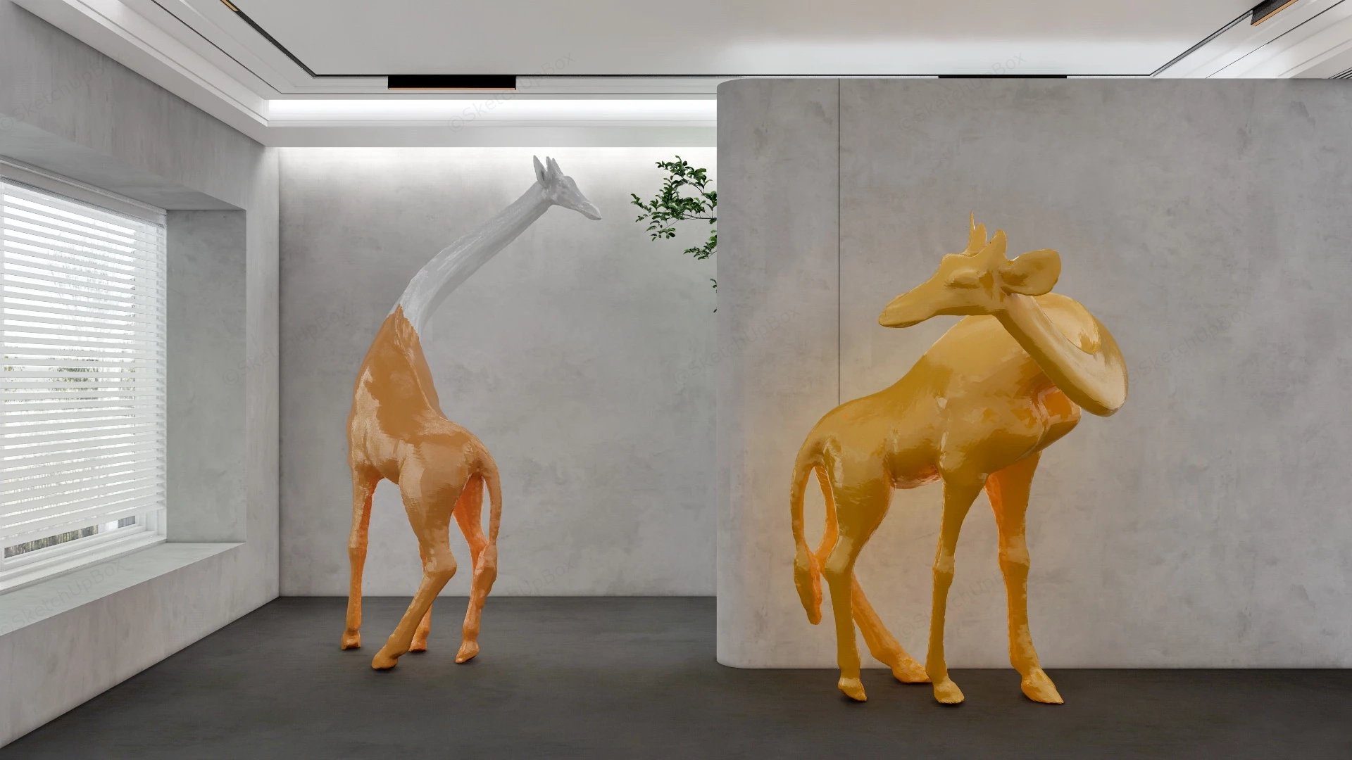 Giraffe Statue Decor sketchup model preview - SketchupBox