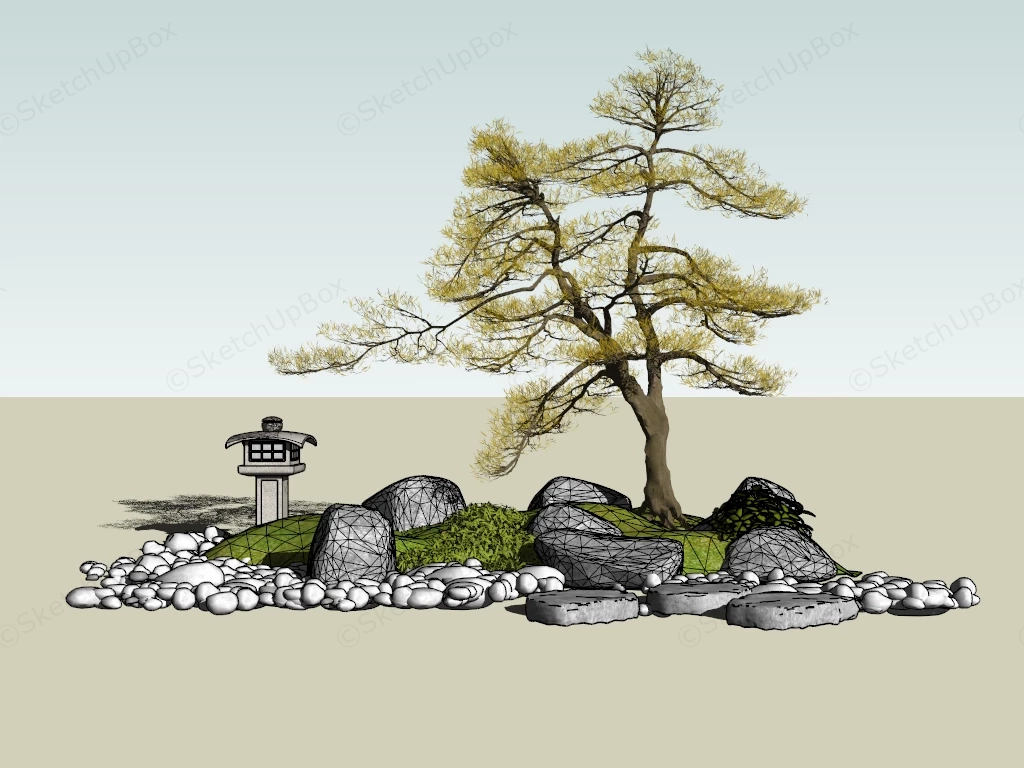 Zen Garden Ornaments sketchup model preview - SketchupBox