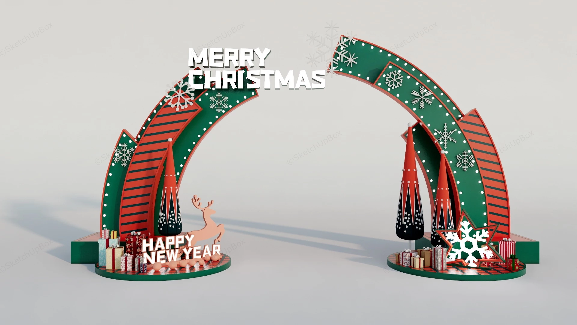 Christmas Arch Installation sketchup model preview - SketchupBox