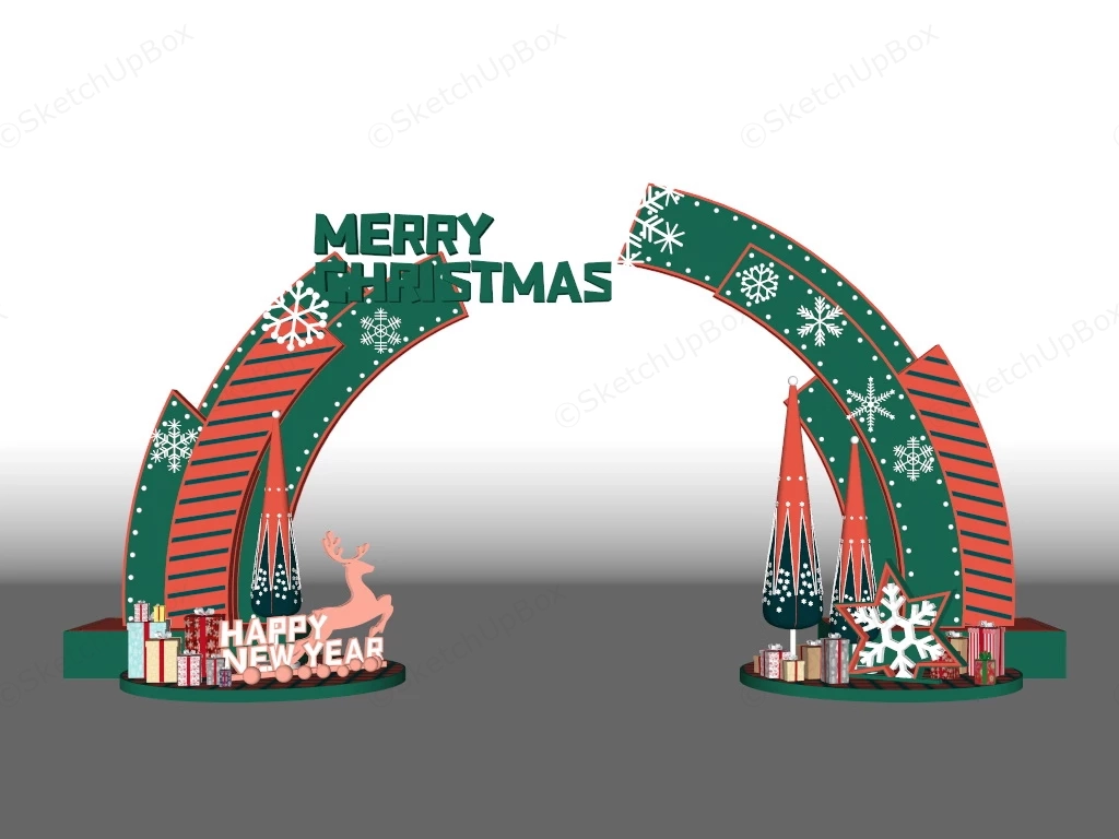 Christmas Arch Installation sketchup model preview - SketchupBox