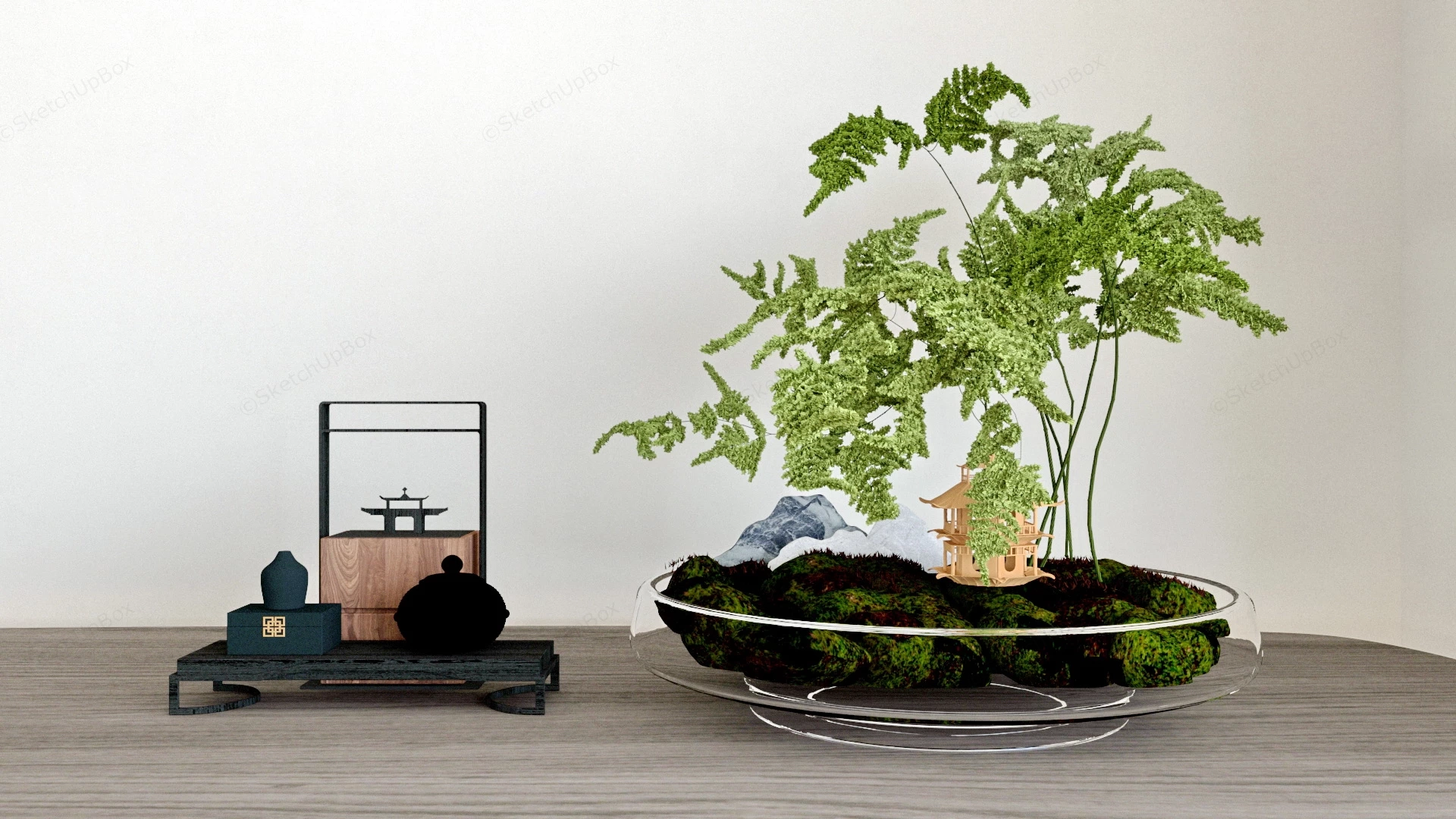 Zen Small Bonsai sketchup model preview - SketchupBox