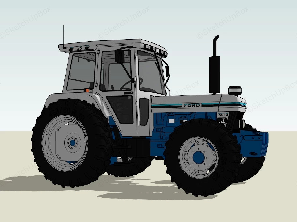 Ford Farm Tractor sketchup model preview - SketchupBox