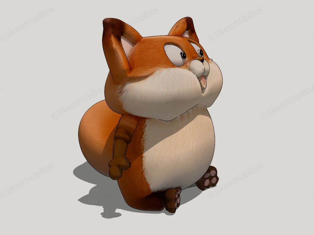Stuffed Squirrel Toy sketchup model preview - SketchupBox